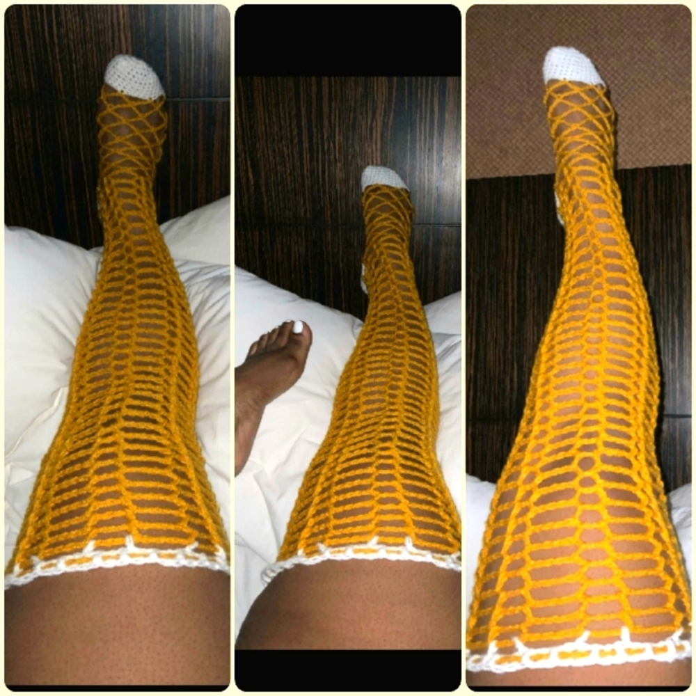 Crochet Lace Thigh High Socks!